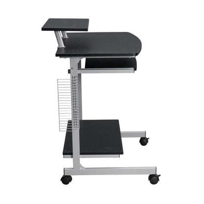 Compact Computer Cart With Storage . Color: Espresso