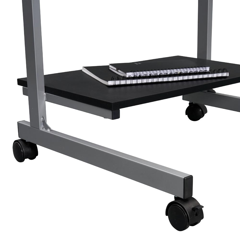 Compact Computer Cart With Storage . Color: Graphite
