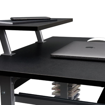 Compact Computer Cart With Storage . Color: Graphite