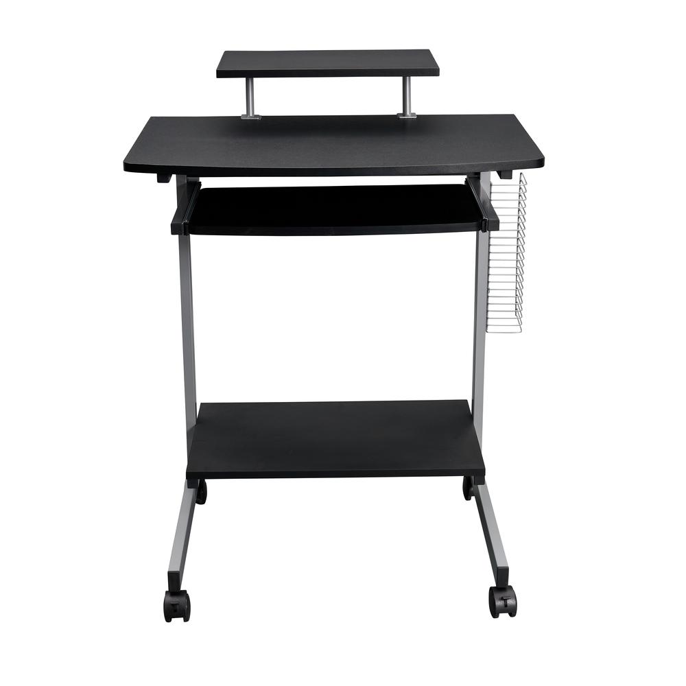 Compact Computer Cart With Storage . Color: Graphite
