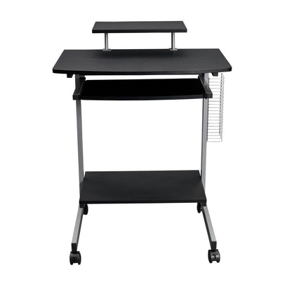 Compact Computer Cart With Storage . Color: Graphite