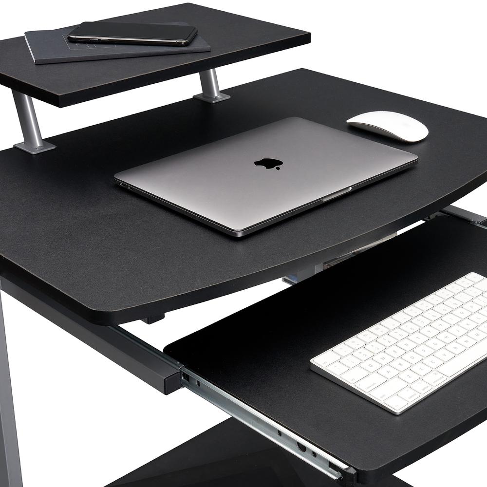Compact Computer Cart With Storage . Color: Graphite