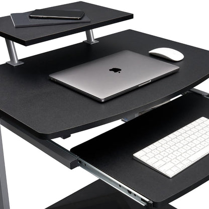 Compact Computer Cart With Storage . Color: Graphite