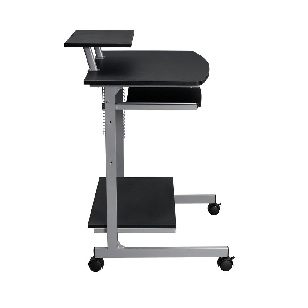 Compact Computer Cart With Storage . Color: Graphite