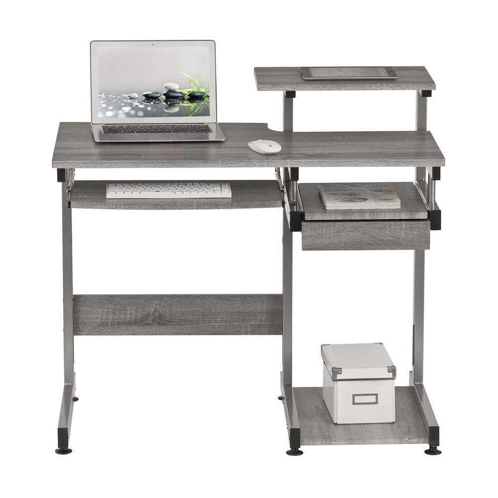 Complete Computer Workstation Desk, Gray
