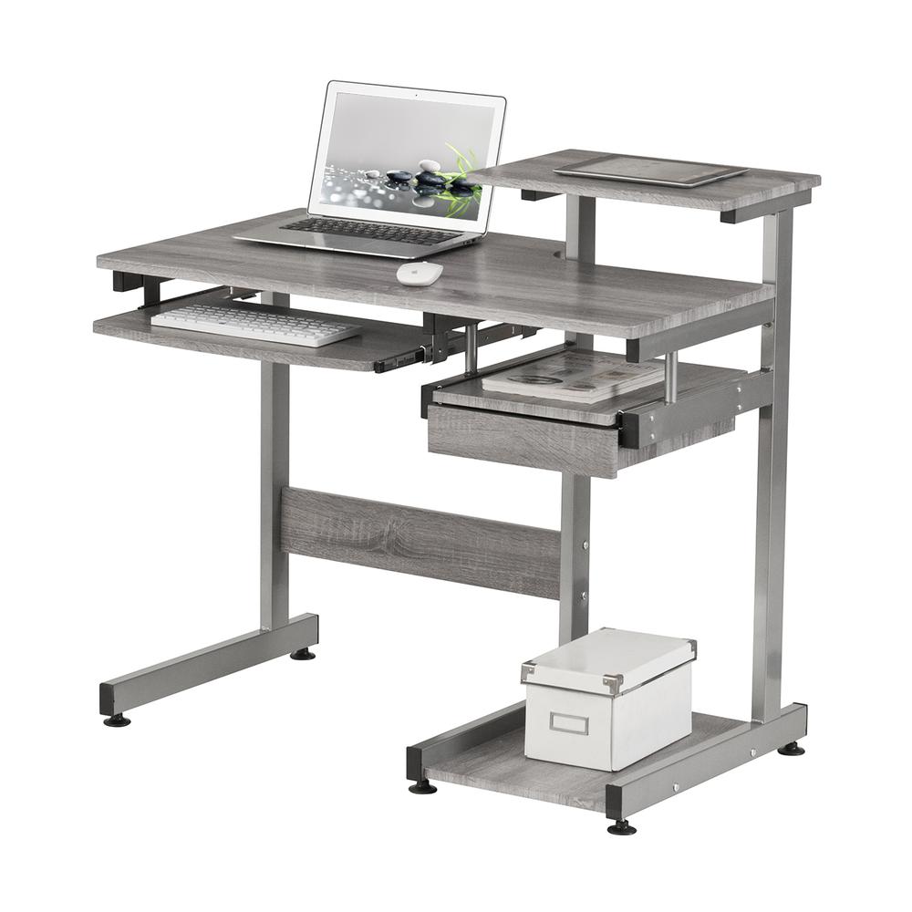 Complete Computer Workstation Desk, Gray