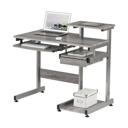 Complete Computer Workstation Desk, Gray