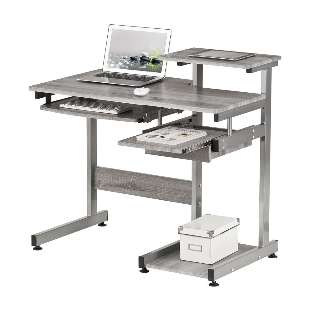 Complete Computer Workstation Desk, Gray