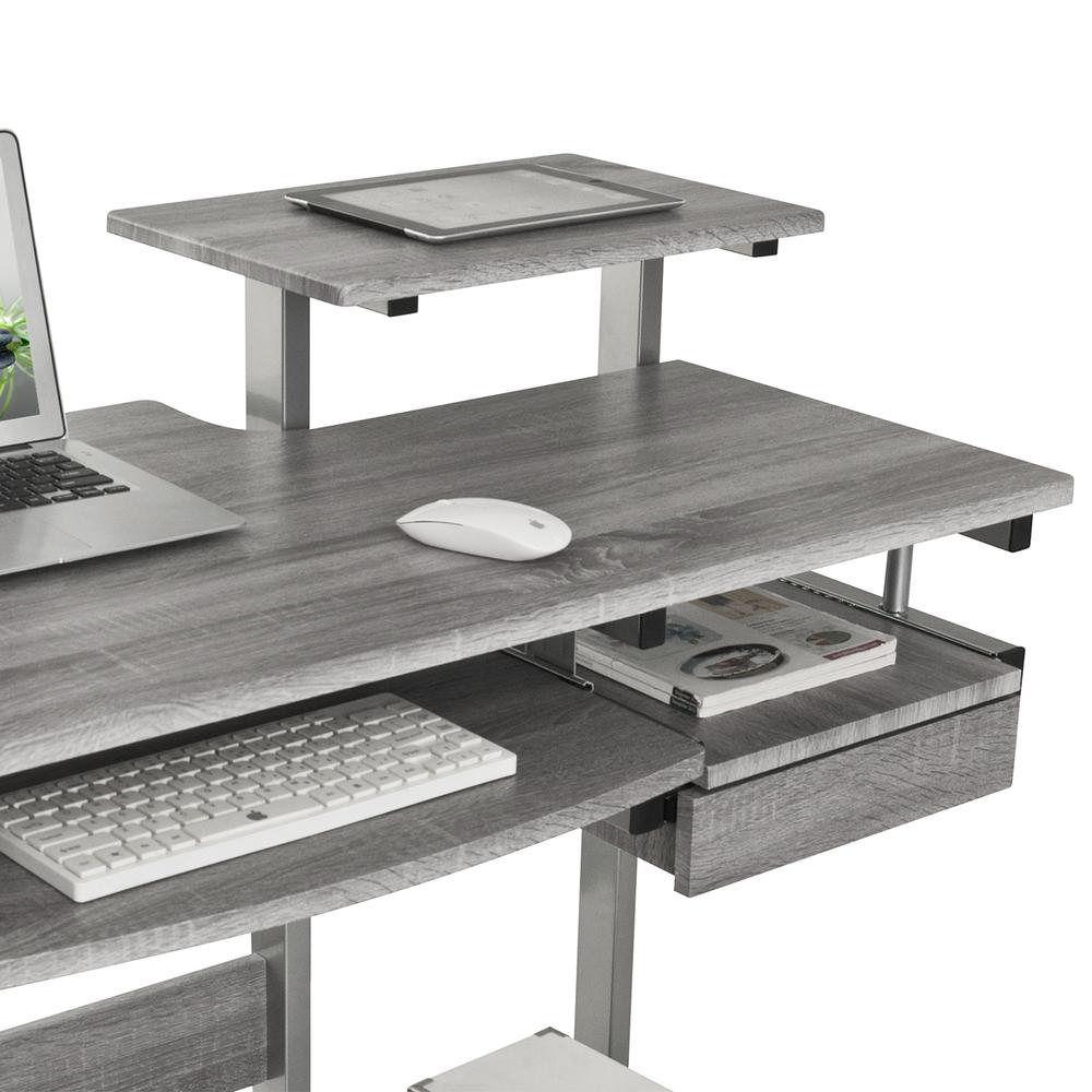 Complete Computer Workstation Desk, Gray