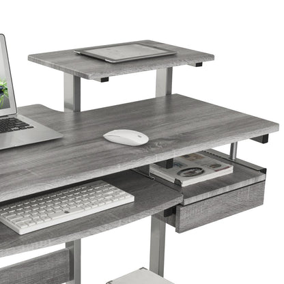 Complete Computer Workstation Desk, Gray