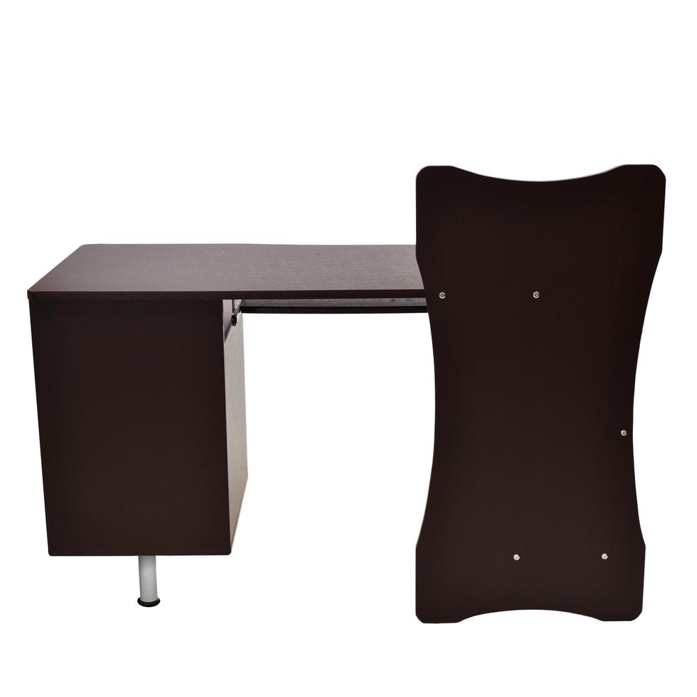 Stylish Computer Desk with Storage. Color: Chocolate