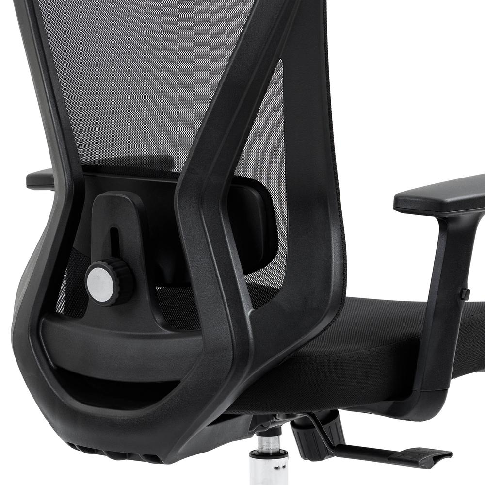 Truly Ergonomic Mesh Office Chair with Headrest & Lumbar Support, Black