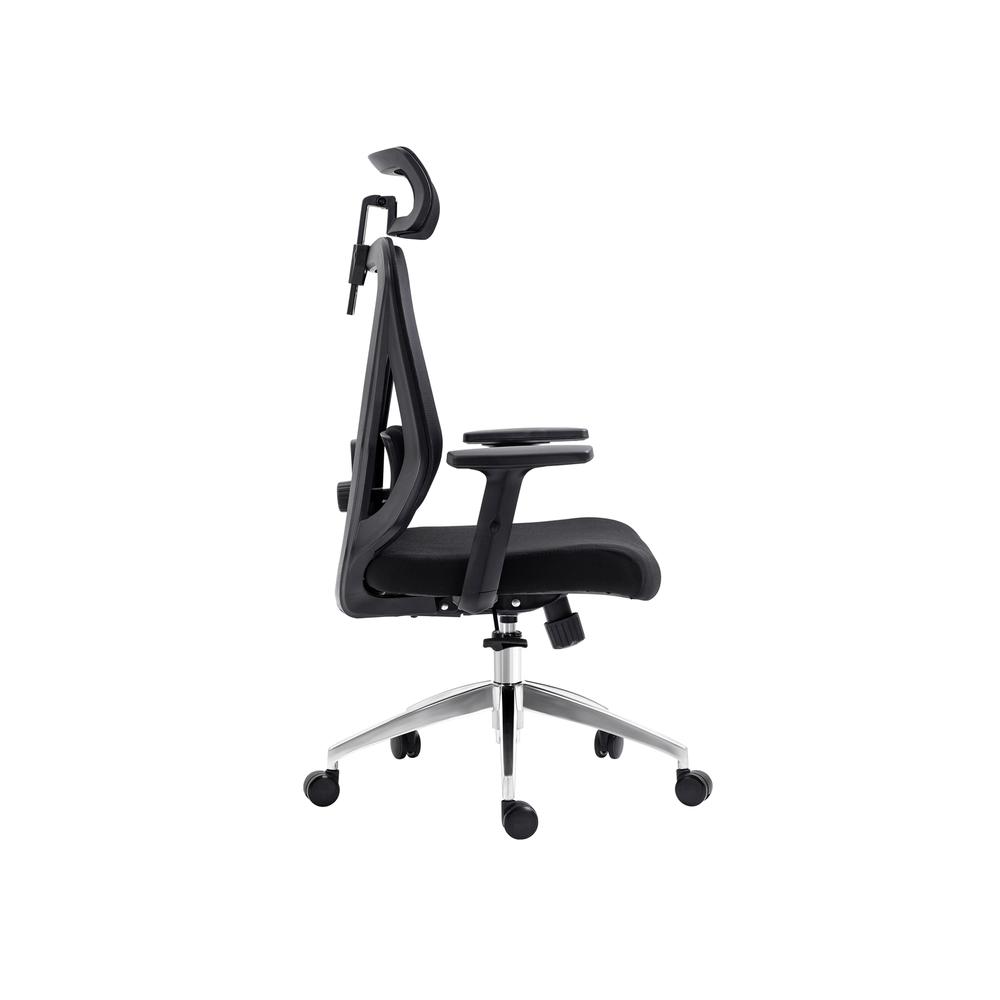 Truly Ergonomic Mesh Office Chair with Headrest & Lumbar Support, Black