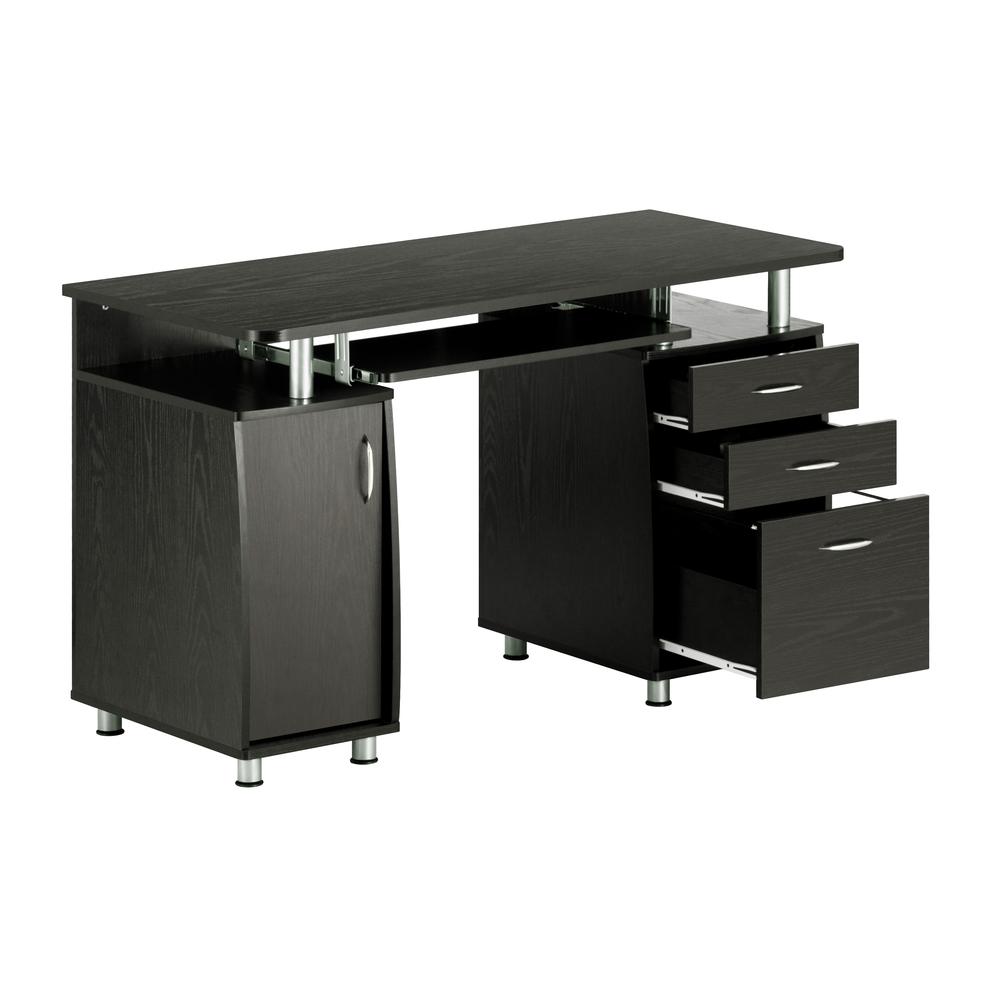 Techni Mobili Complete Workstation Computer Desk with Storage, Espresso