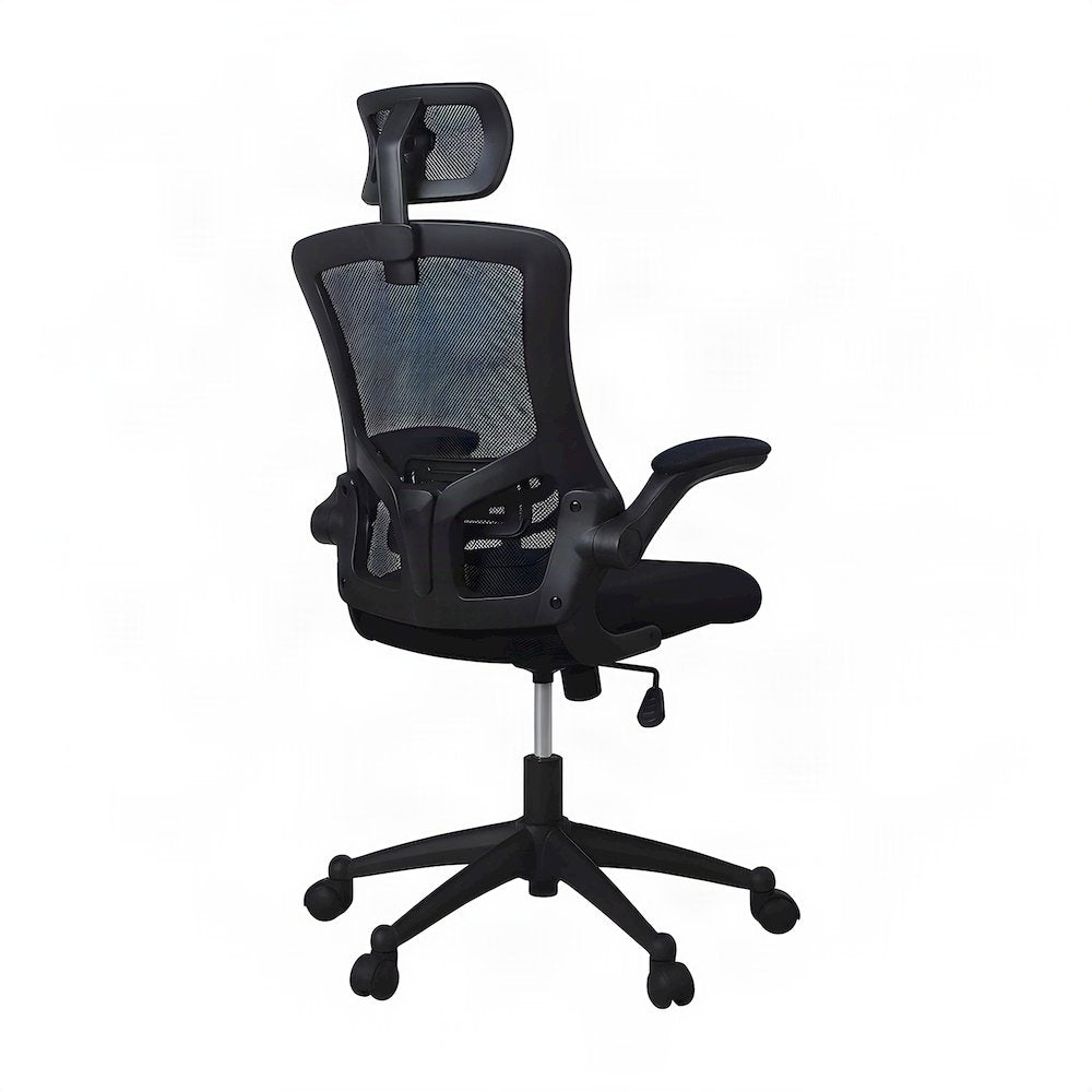 Bison Office, Flip-Up Armrests and Headrest, Black