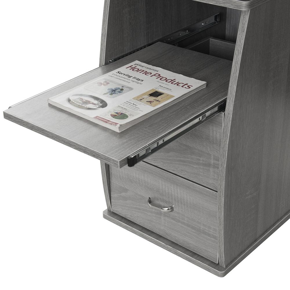 Complete Computer Workstation Desk With Storage, Gray