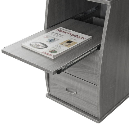 Complete Computer Workstation Desk With Storage, Gray