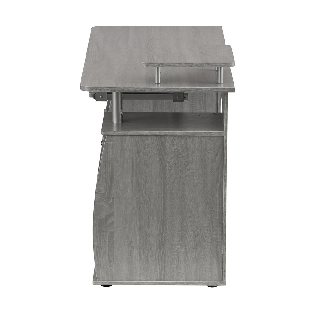 Complete Computer Workstation Desk With Storage, Gray