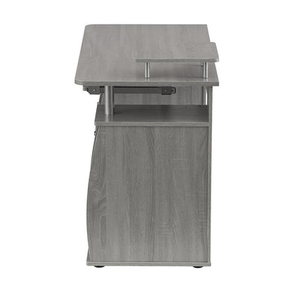 Complete Computer Workstation Desk With Storage, Gray