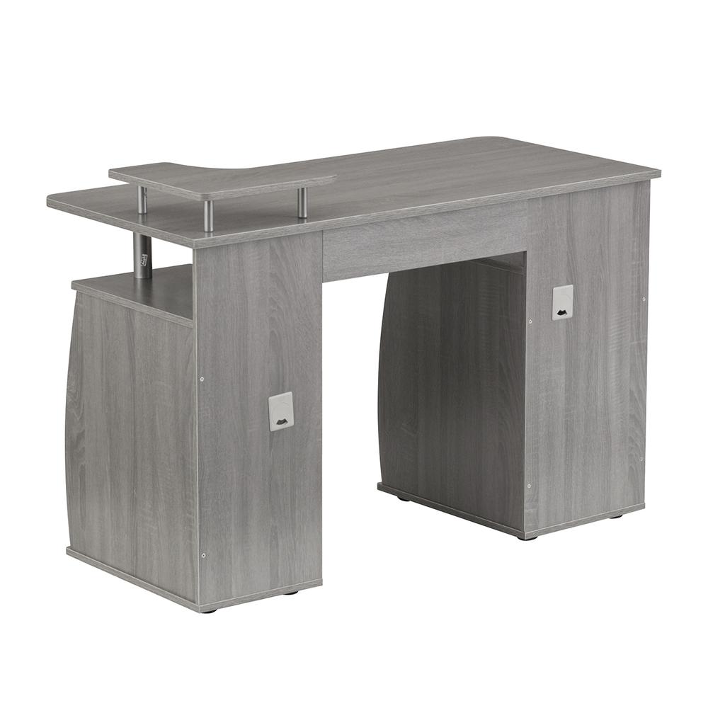 Complete Computer Workstation Desk With Storage, Gray