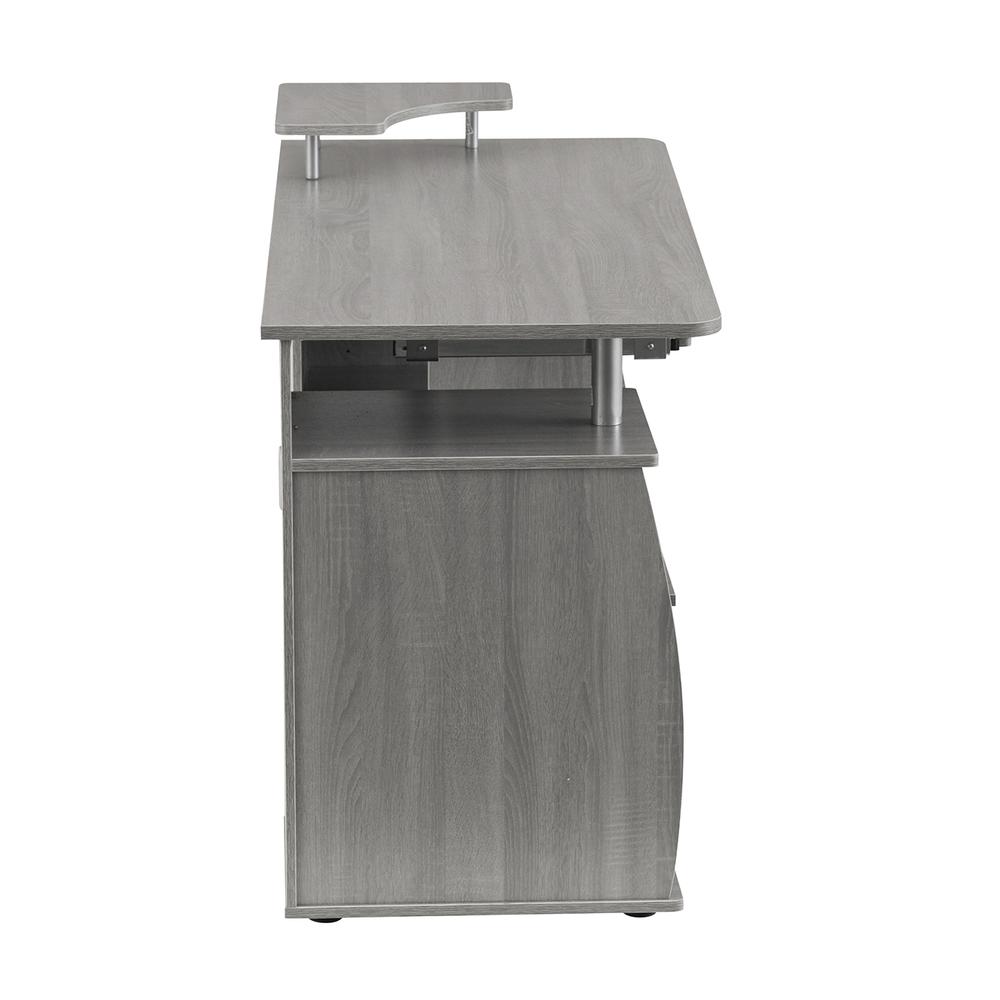 Complete Computer Workstation Desk With Storage, Gray