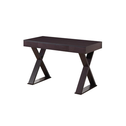 Trendy Writing Desk with Drawer. Color: Espresso