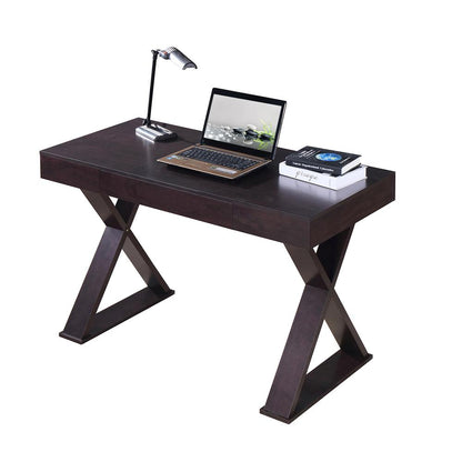 Trendy Writing Desk with Drawer. Color: Espresso