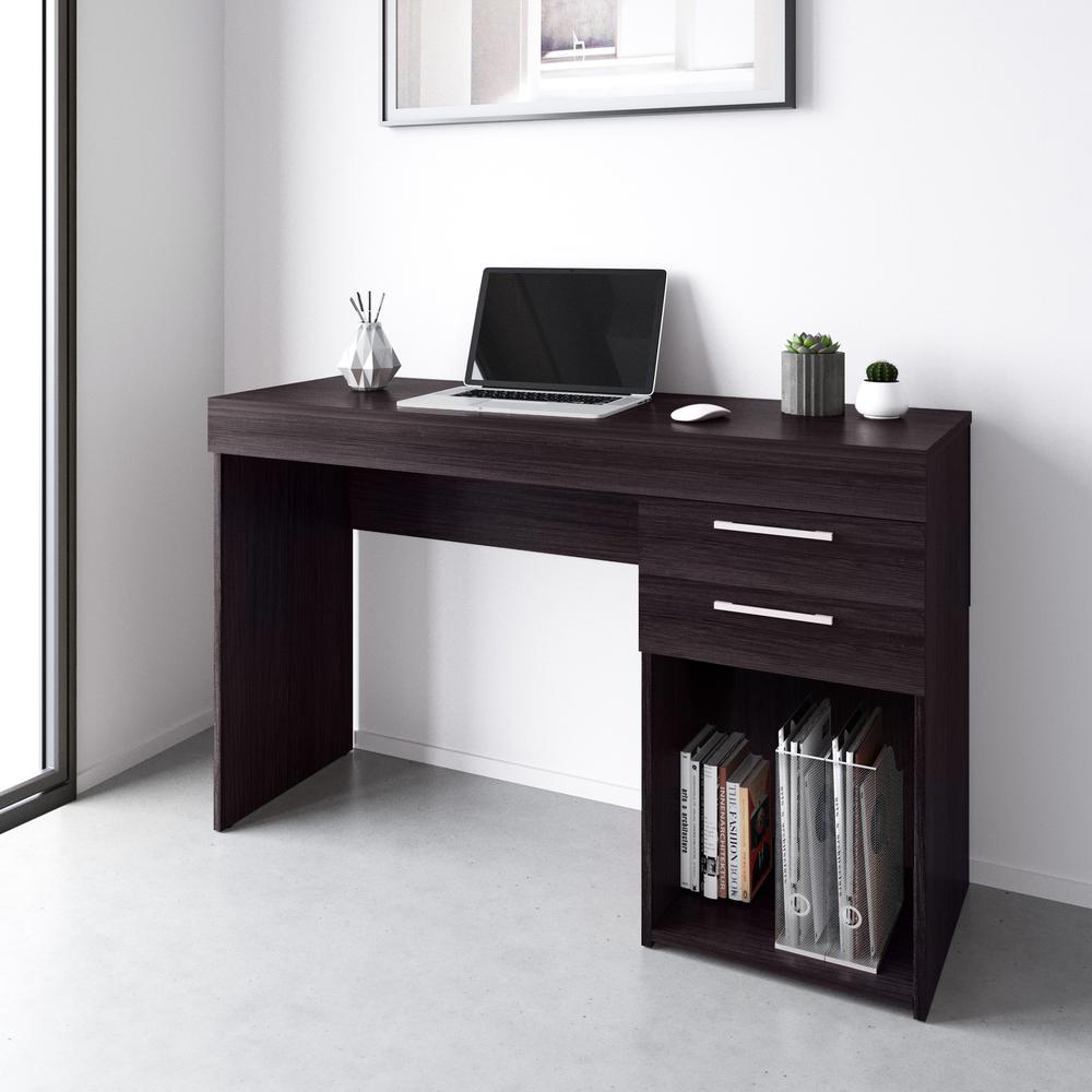 Techni Mobili Home Office White Workstation with Storage