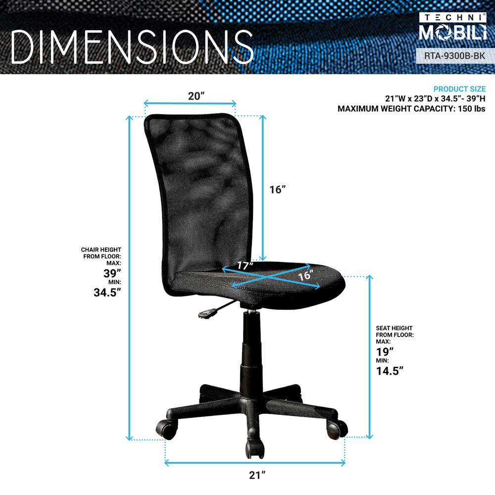 Mesh Task Office Chair. Color : Black