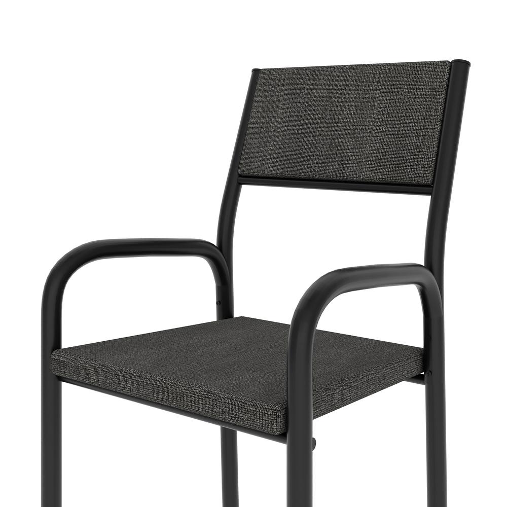 Techni Mobili Office Visiting Chair with metal frame, Black