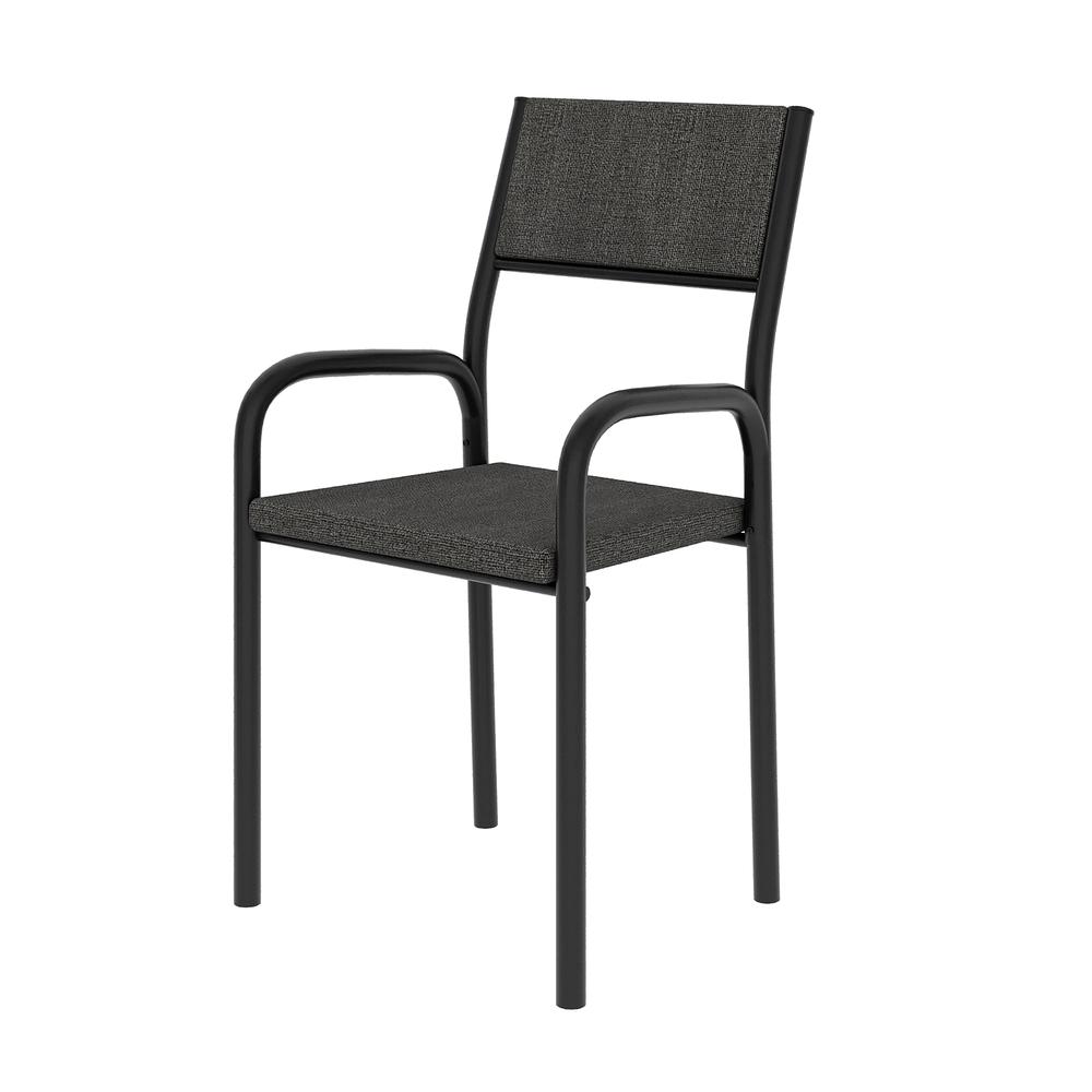 Techni Mobili Office Visiting Chair with metal frame, Black