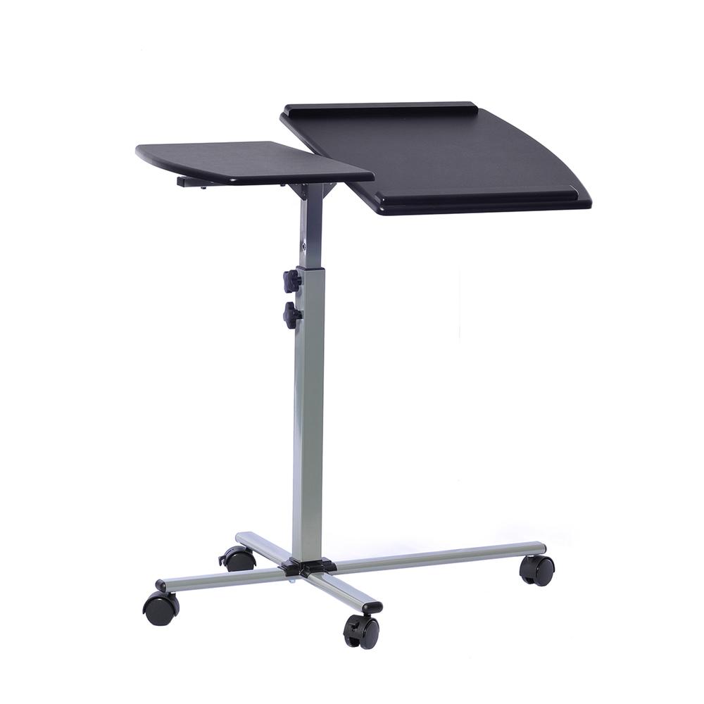 Rolling Adjustable Laptop Cart. Color: Graphite