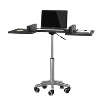 Gray Folding Desk With Adjustable Height And Panels, Portable Laptop Table