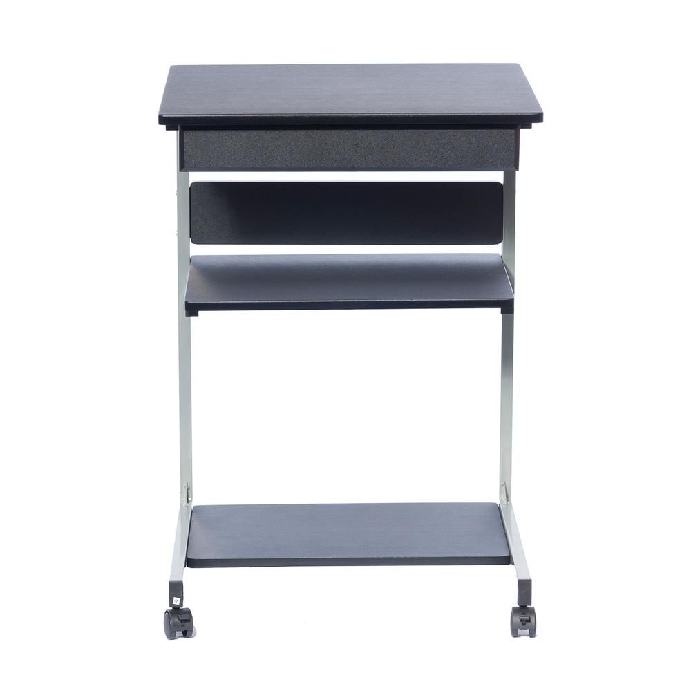 Rolling Laptop Cart with Storage. Color: Graphite
