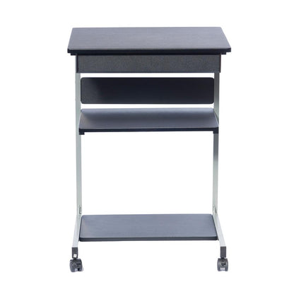 Rolling Laptop Cart with Storage. Color: Graphite