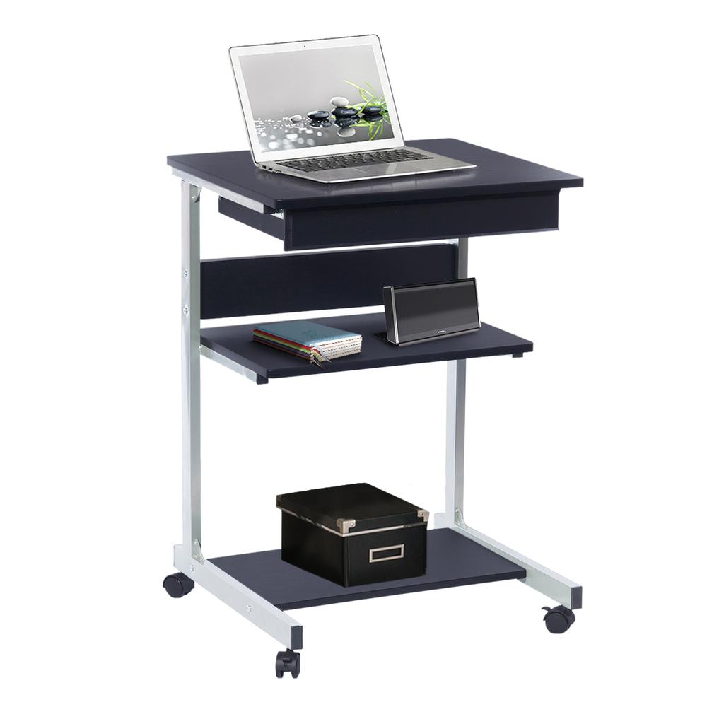 Rolling Laptop Cart with Storage. Color: Graphite