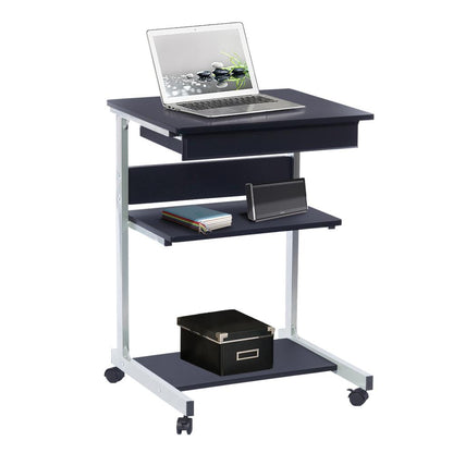 Rolling Laptop Cart with Storage. Color: Graphite