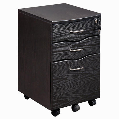Rolling storage and File Cabinet, Espresso