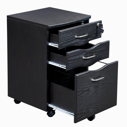 Rolling storage and File Cabinet, Espresso