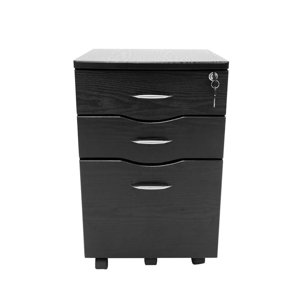 Rolling storage and File Cabinet, Espresso