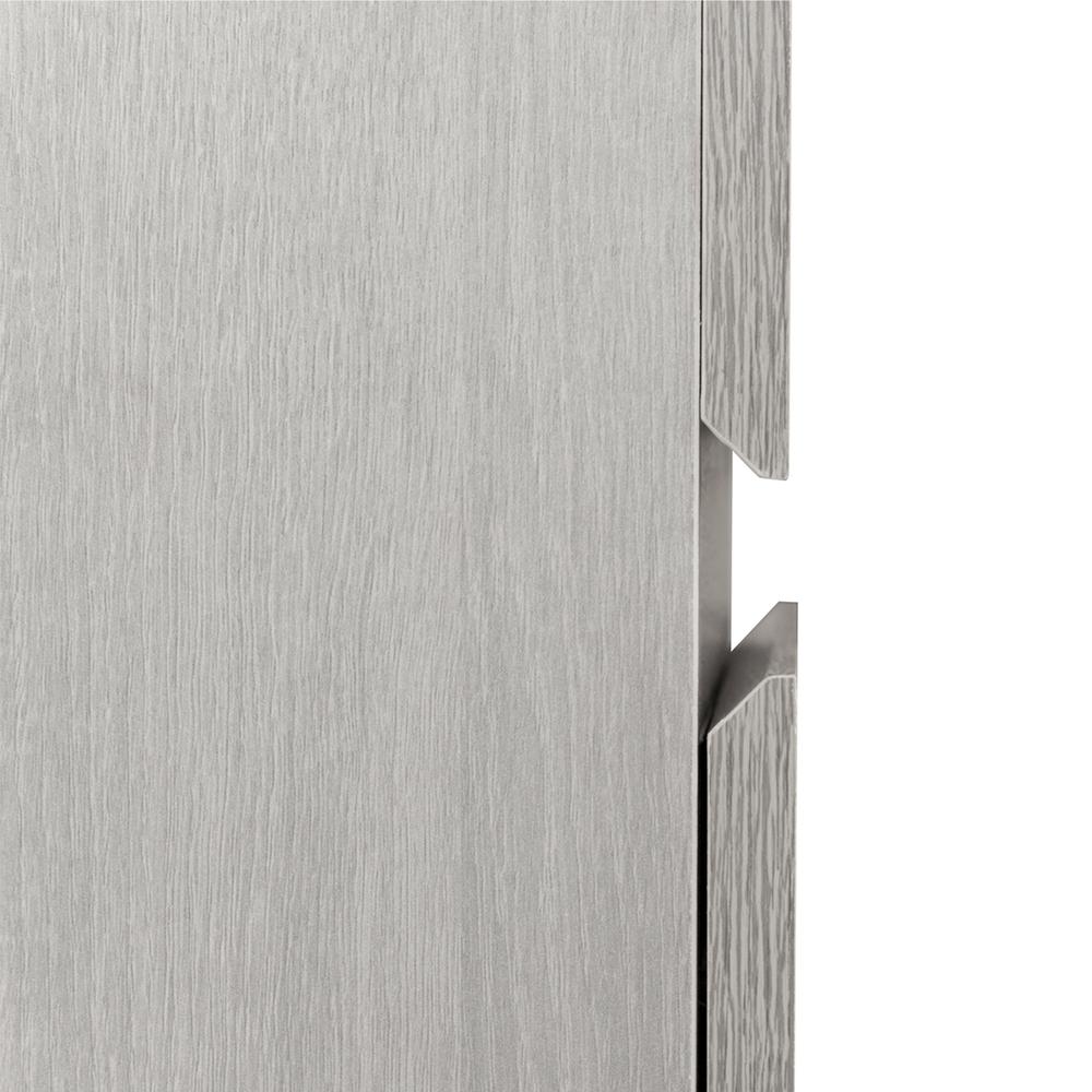 Rolling two Drawer Vertical Filing Cabinet with Lock and Storage, Grey