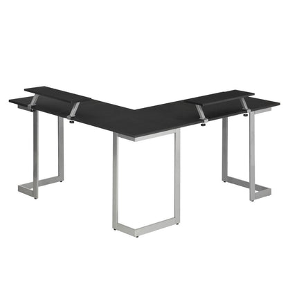 Techni Sport Warrior L-Shaped Gaming Desk, Black