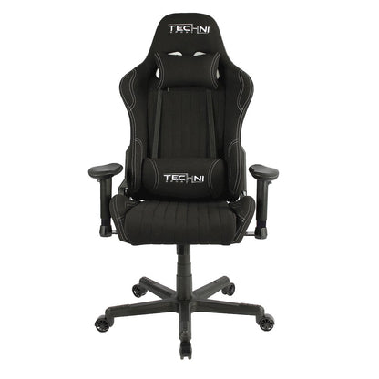 Fabric Ergonomic High Back Racer Style PC Gaming Chair, Black