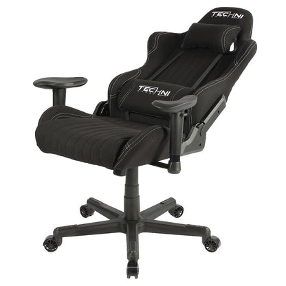 Fabric Ergonomic High Back Racer Style PC Gaming Chair, Black