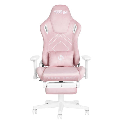 Velvet Gaming Chair - Pink