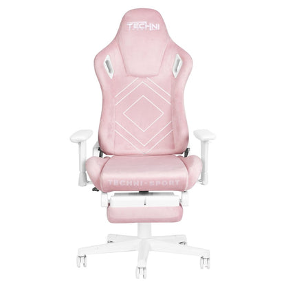 Velvet Gaming Chair - Pink