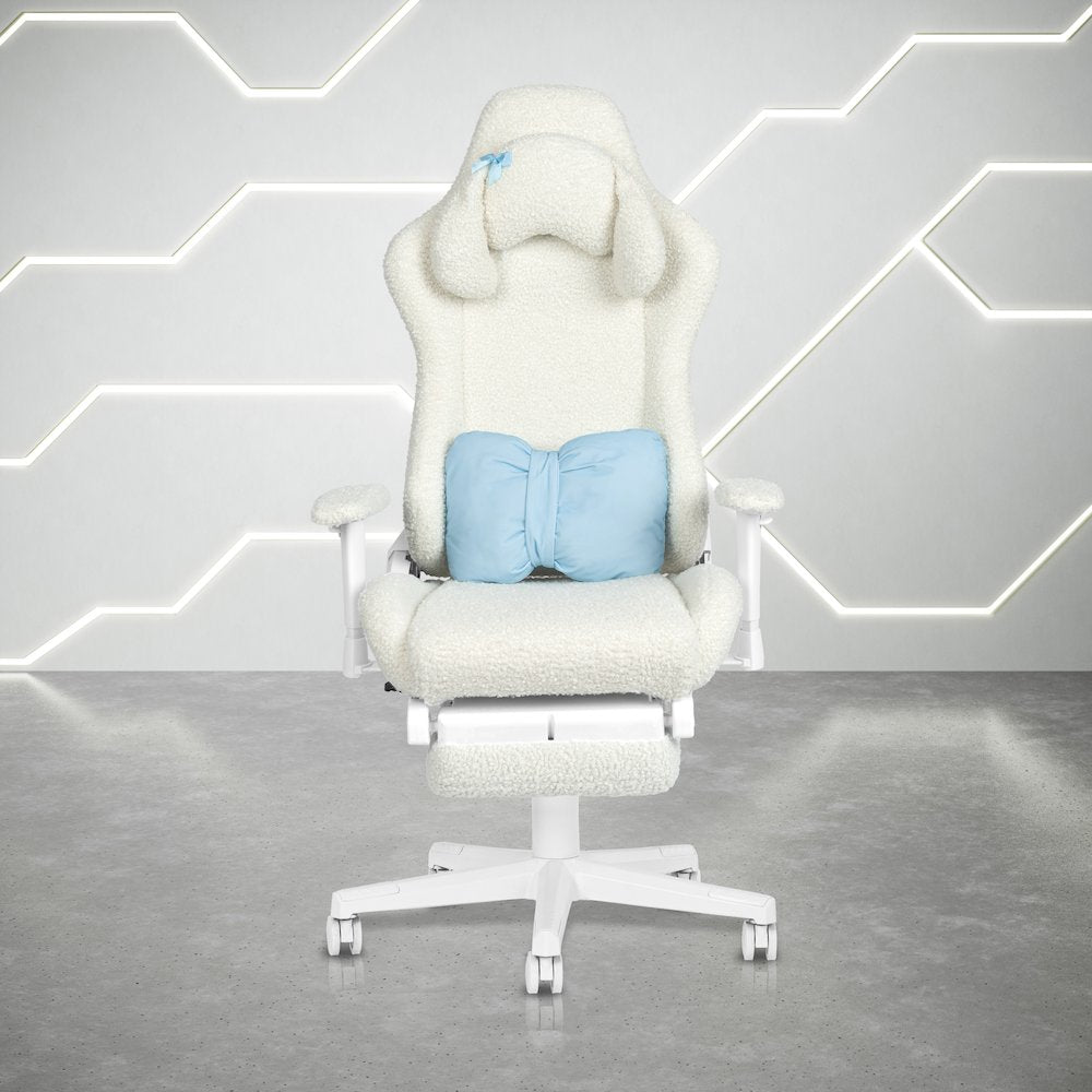 White Bunny Gaming Chair with Footrest