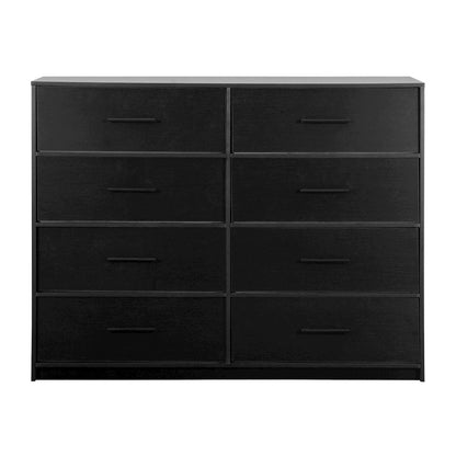 8-Drawer Dresser with Large Fabric Drawers, Black