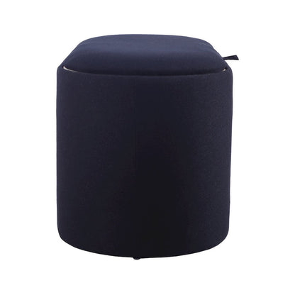 Storage Ottoman with Reversible Wooden Tray Top, Black