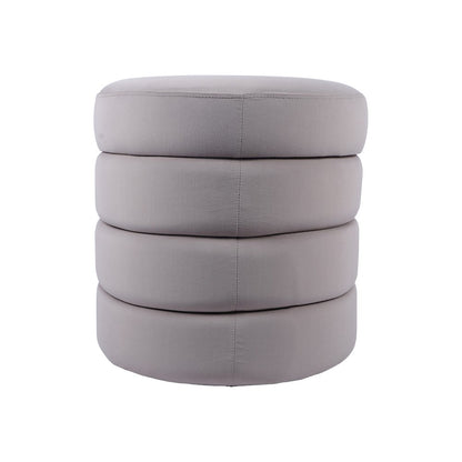 Velvet Ottoman Bench with Storage, Taupe